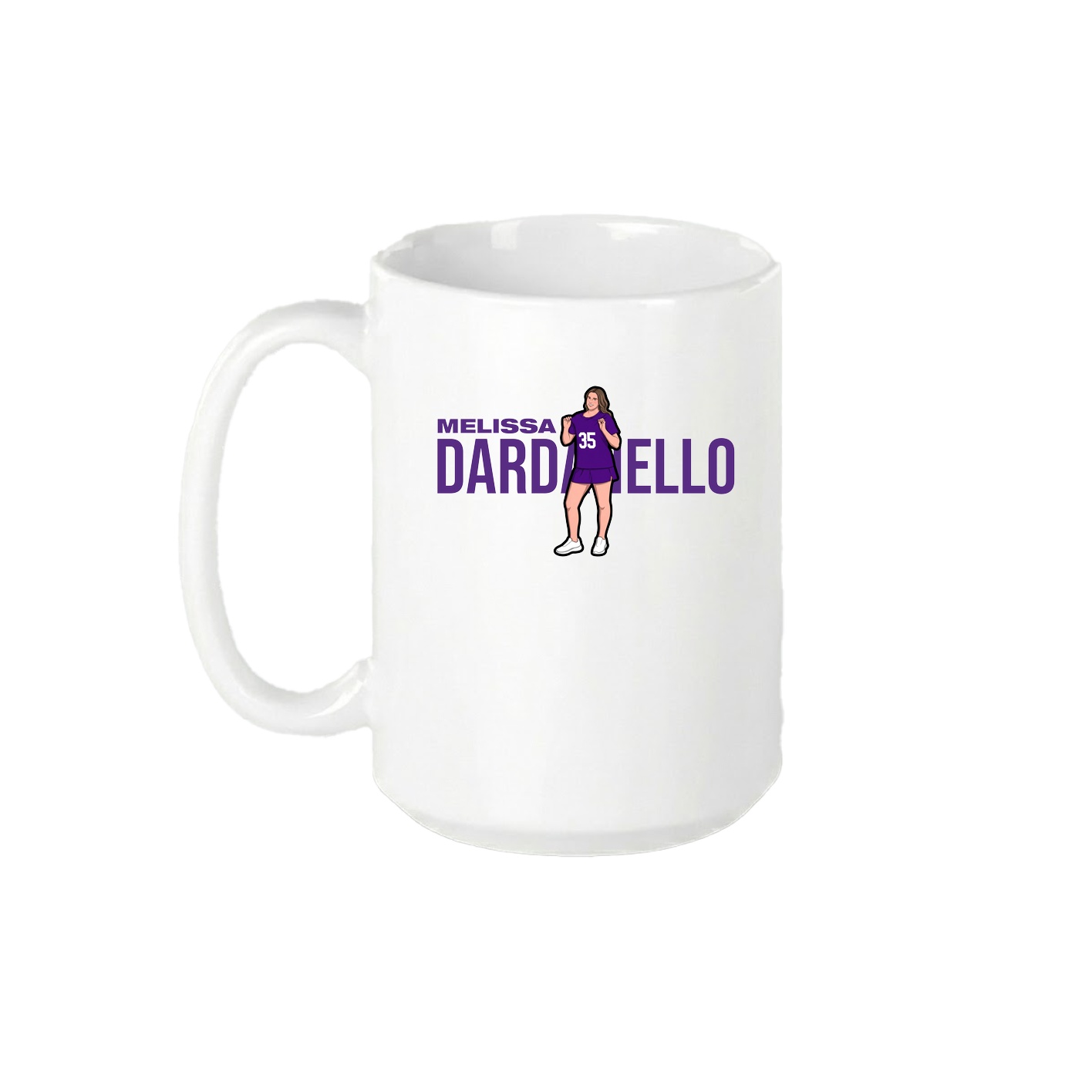 15oz Coffee Mug — Player Name in White