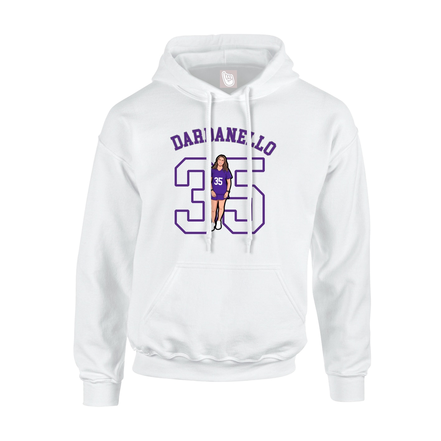 Youth Hoodie — Shirsey Arch in White