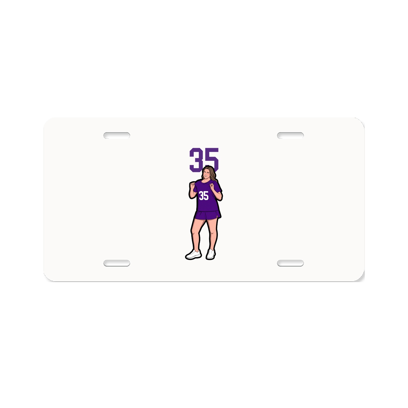 License Plate — Number Top in Classic