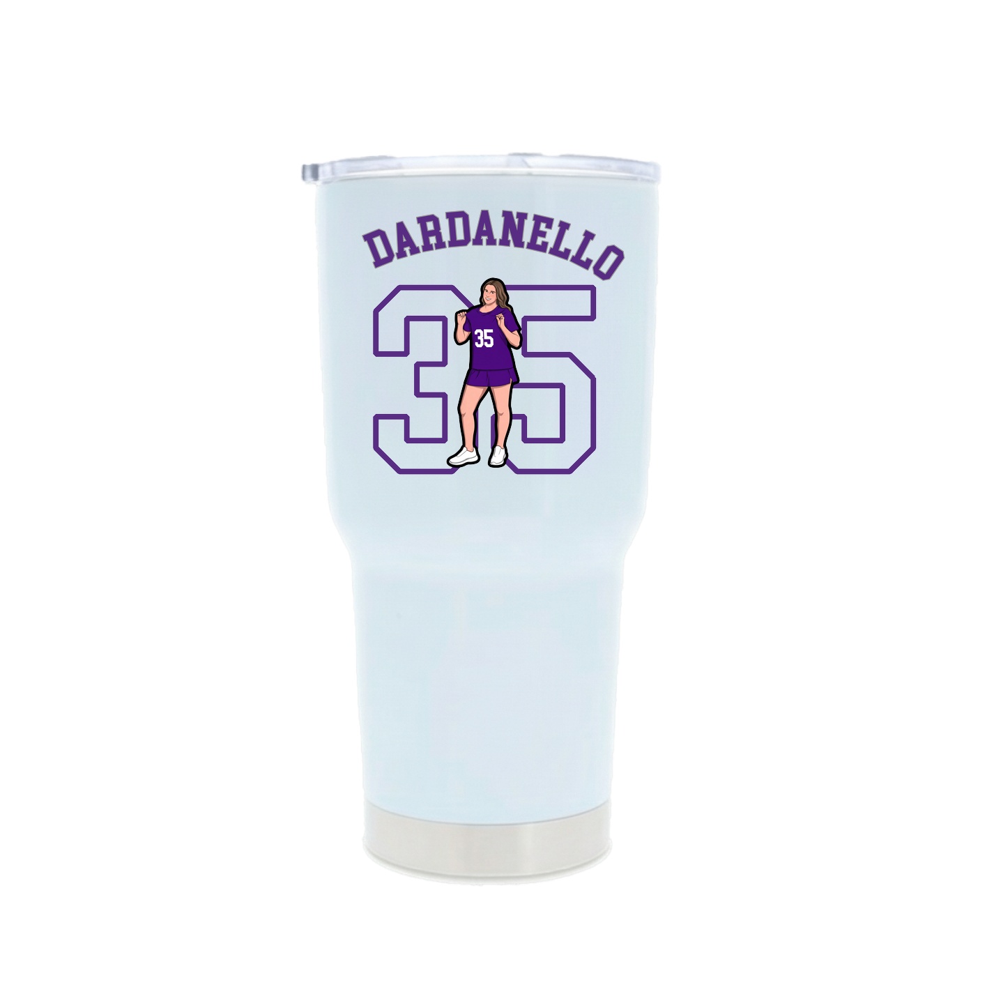 30oz Stainless Steel Tumbler — Shirsey Arch in White