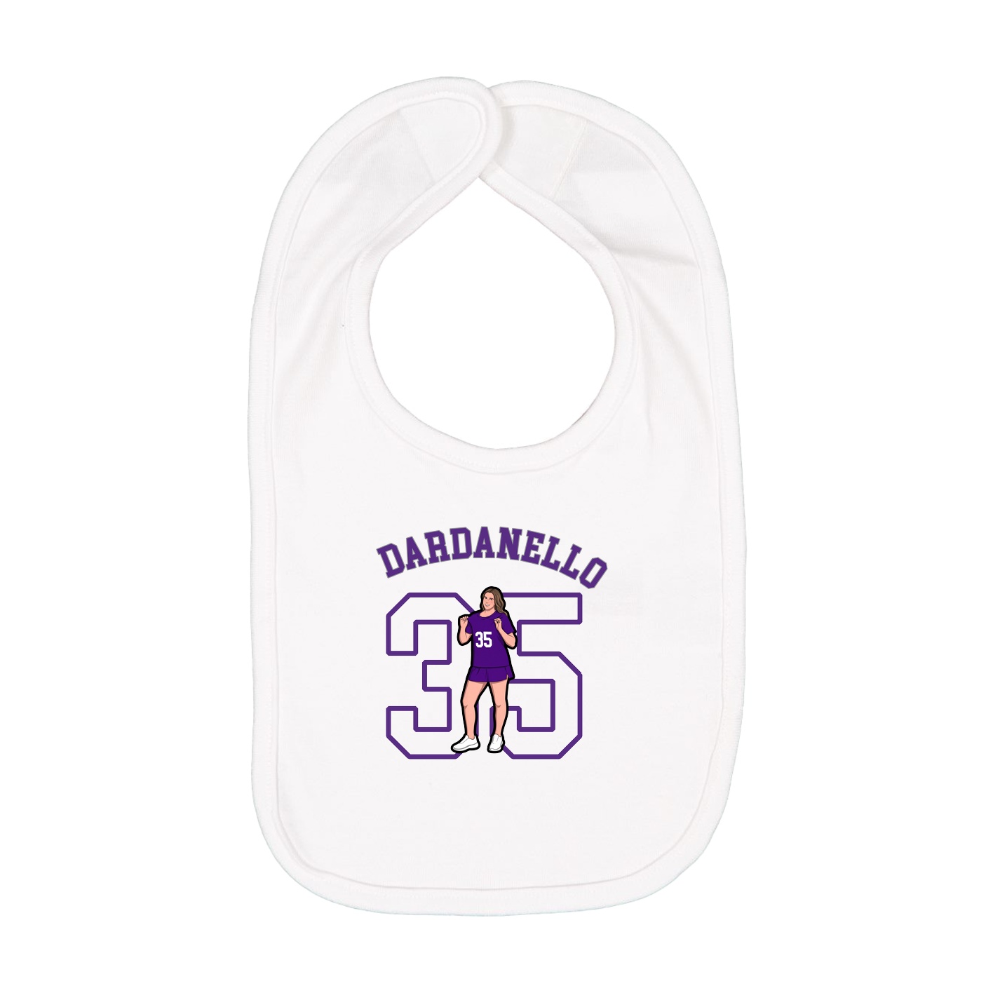 Infant Bib — Shirsey Arch in White