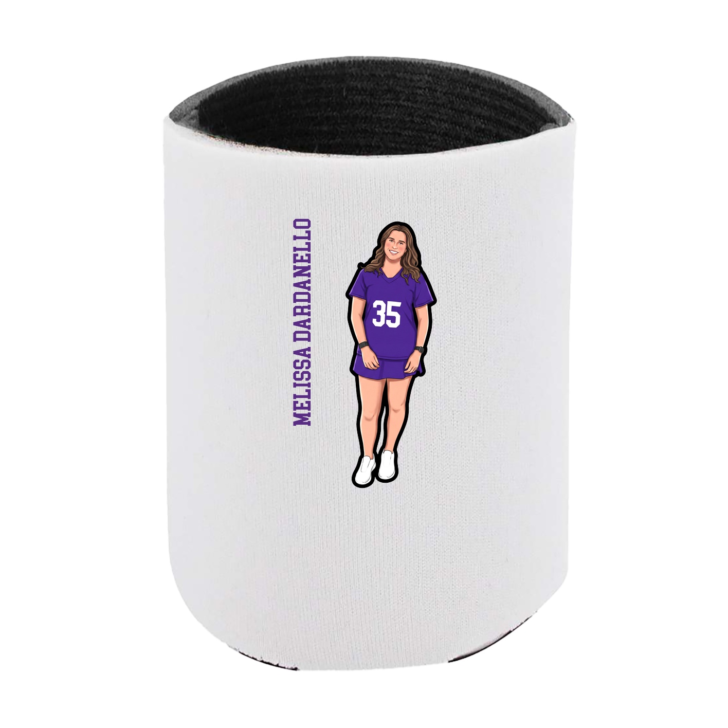 Can Holder — Name Vertical in White