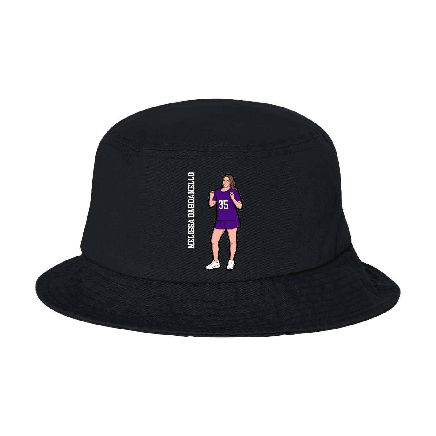 Bucket Cap — Name Vertical in Black