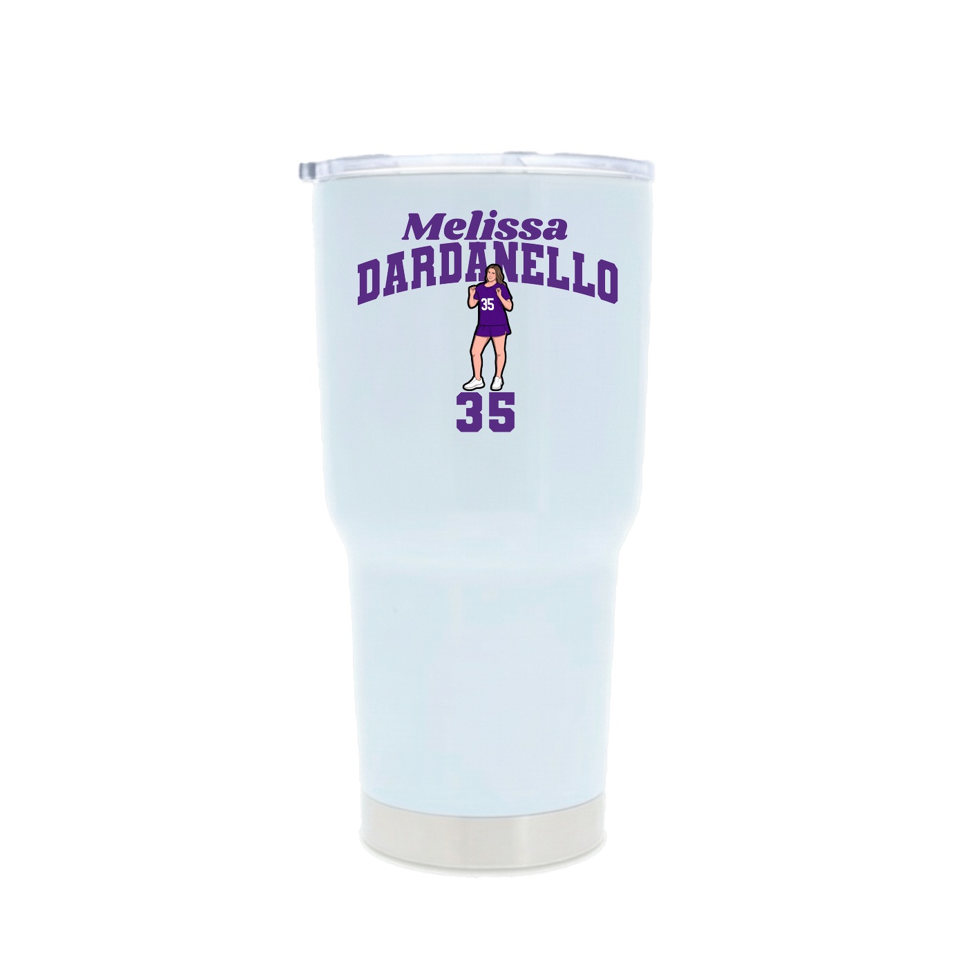 30oz Stainless Steel Tumbler — Signature Arch in White