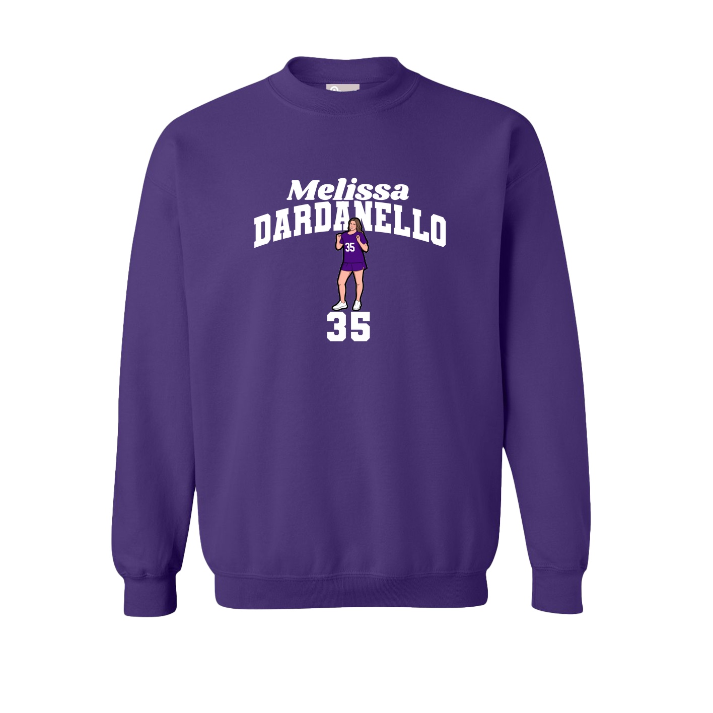 Fleece Crew — Signature Arch in Purple
