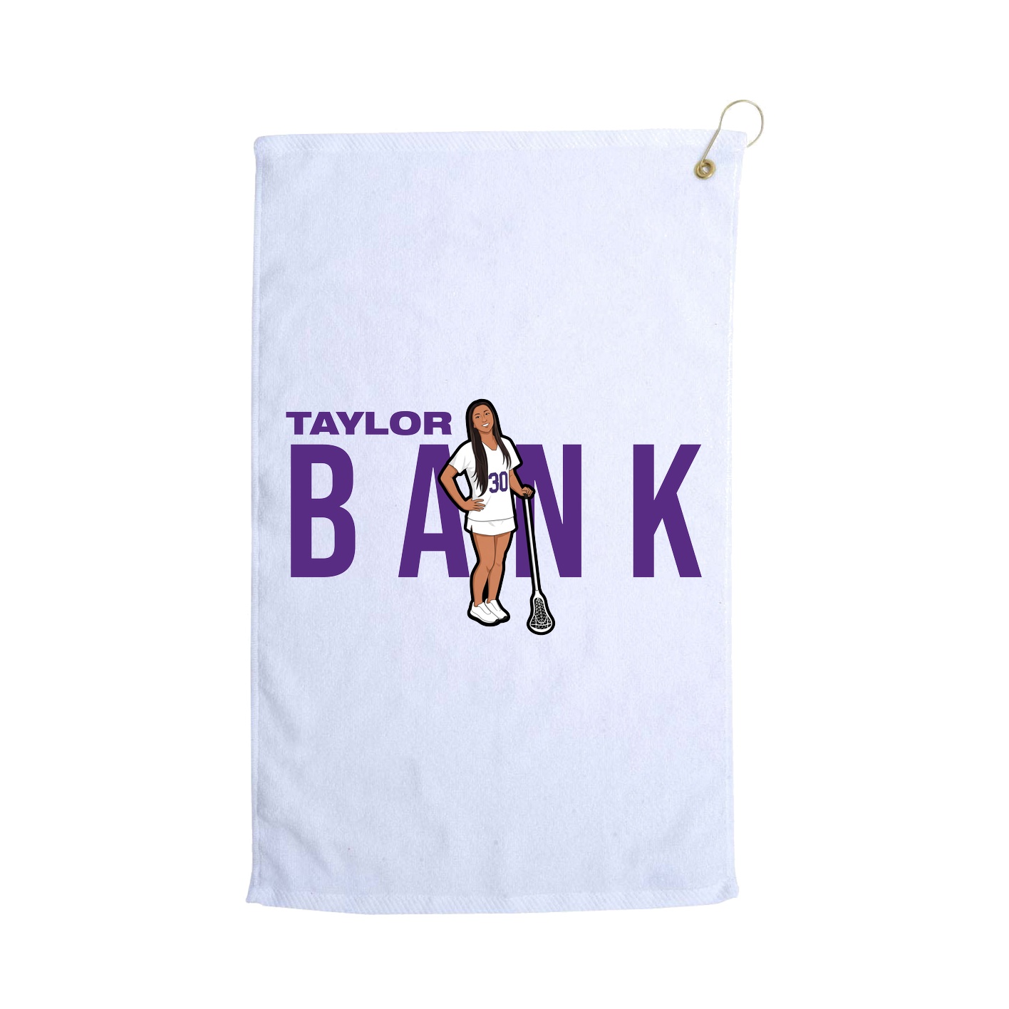 Golf Towel — Player Name in White
