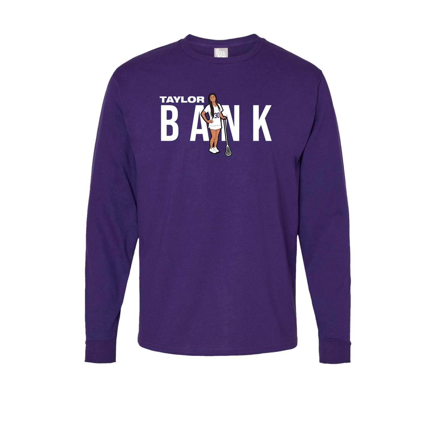 Long Sleeve Tee — Player Name in Purple