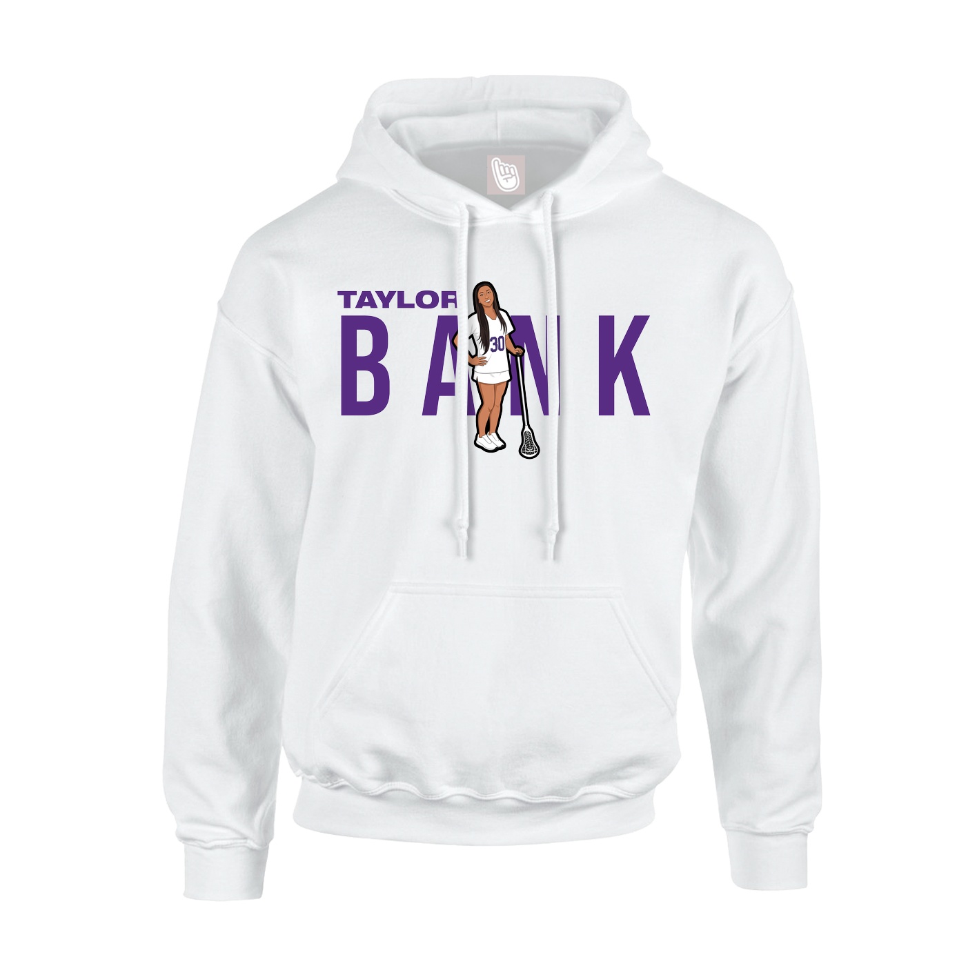 Youth Hoodie — Player Name in White