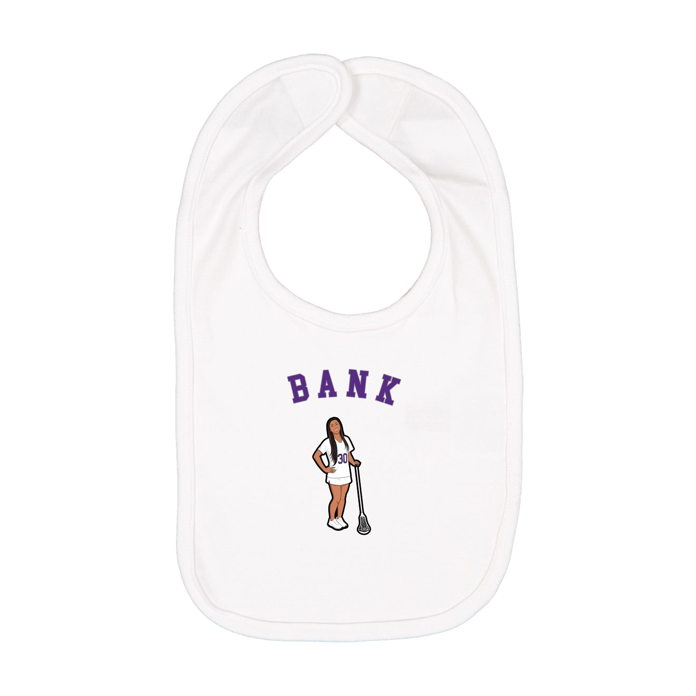 Infant Bib — Shirsey Arch in White
