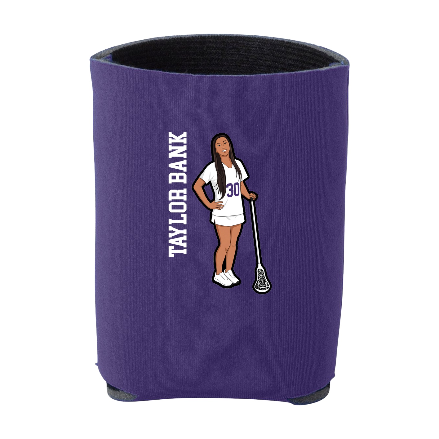 Can Holder — Name Vertical in Purple