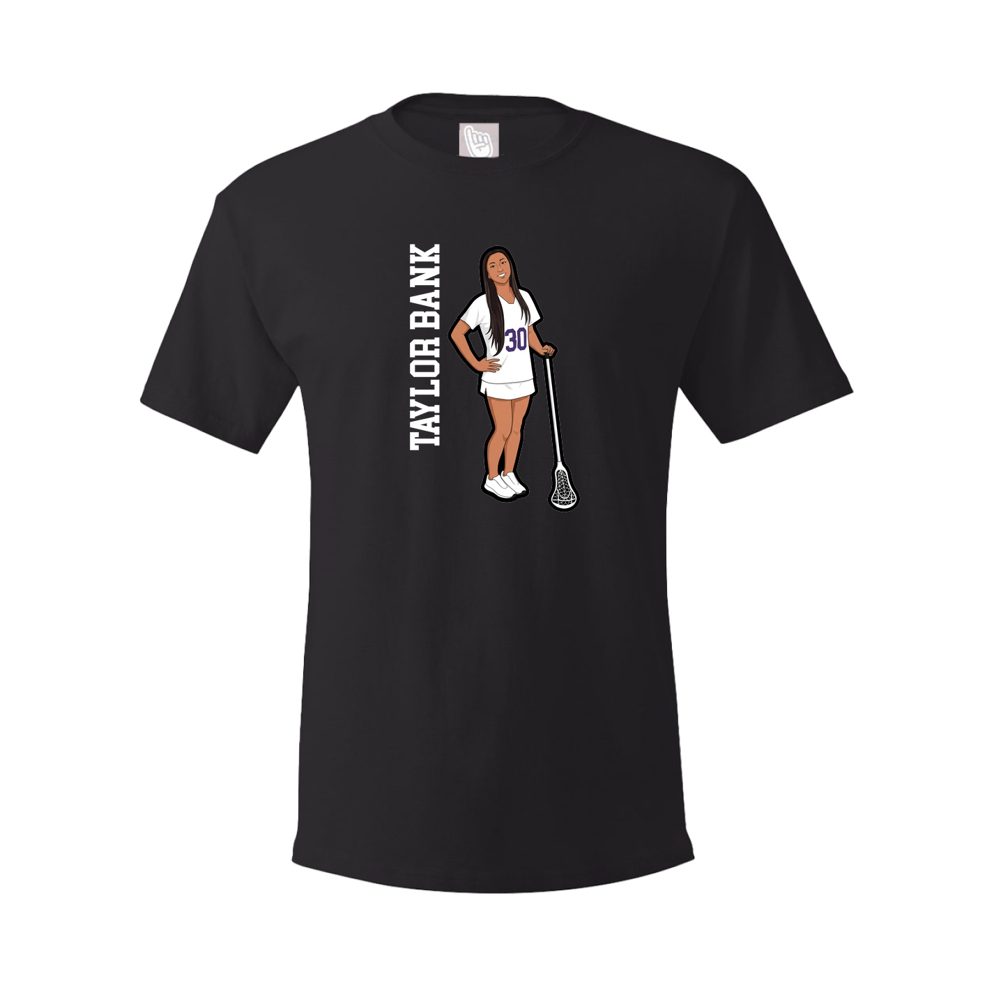 Youth Tee — Name Vertical in Black
