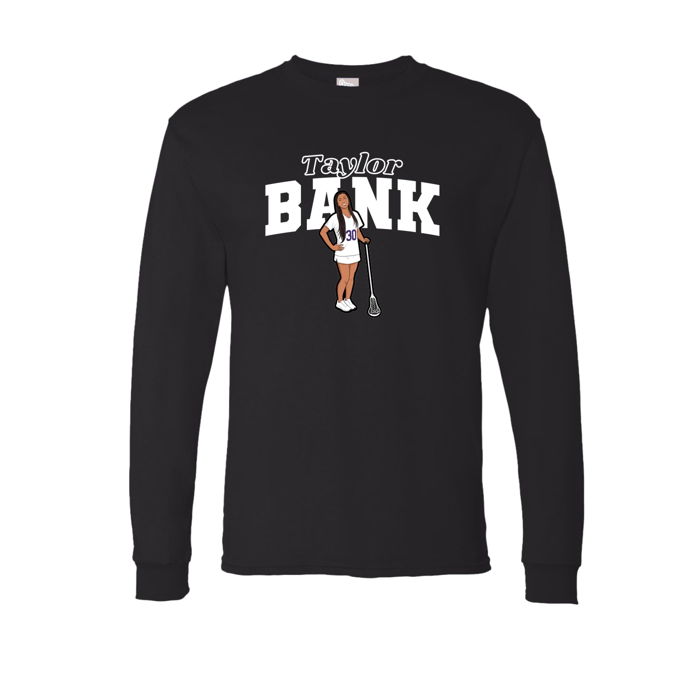 Long Sleeve Tee — Name Arch in Black