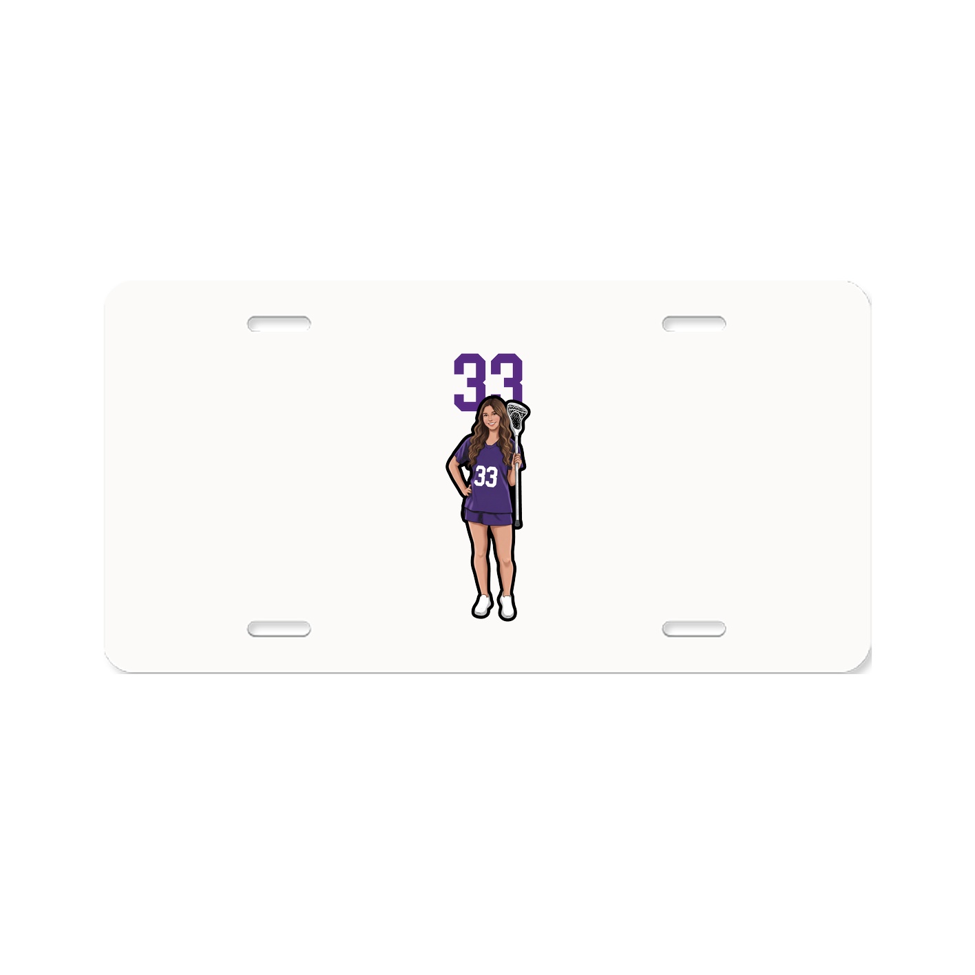 License Plate — Number Top in Classic