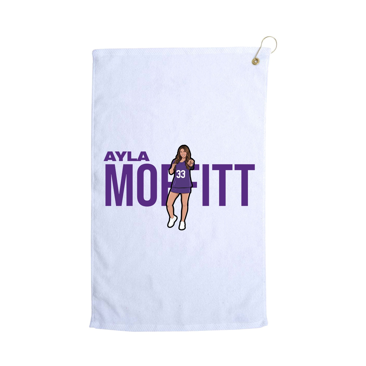 Golf Towel — Player Name in White