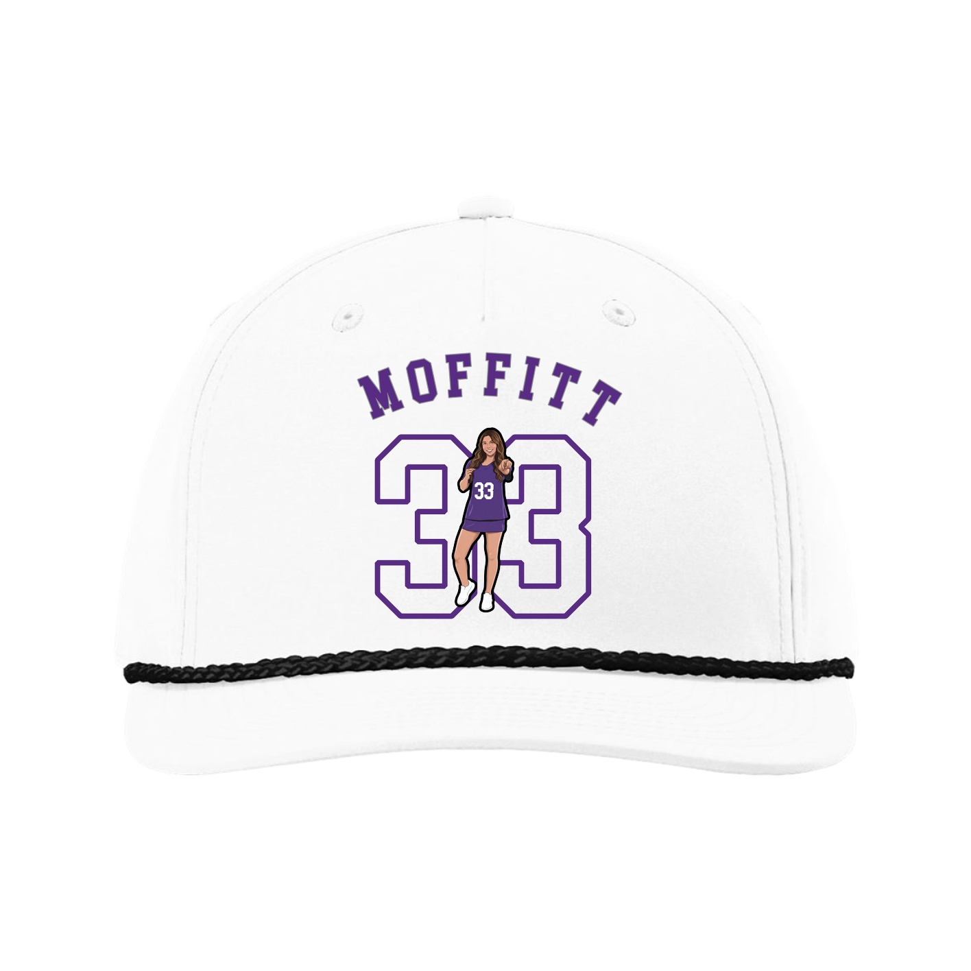 Five-Panel Classic Rope Cap — Shirsey Arch in White