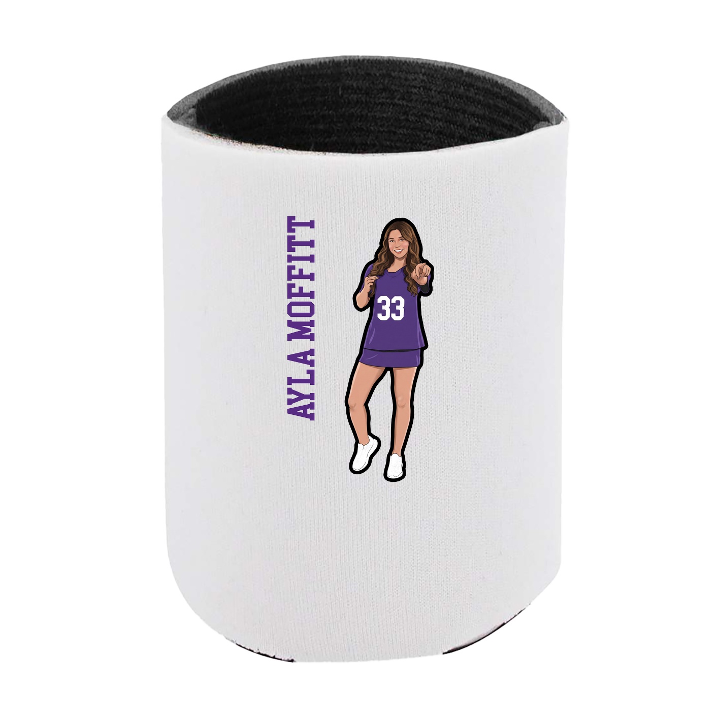 Can Holder — Name Vertical in White