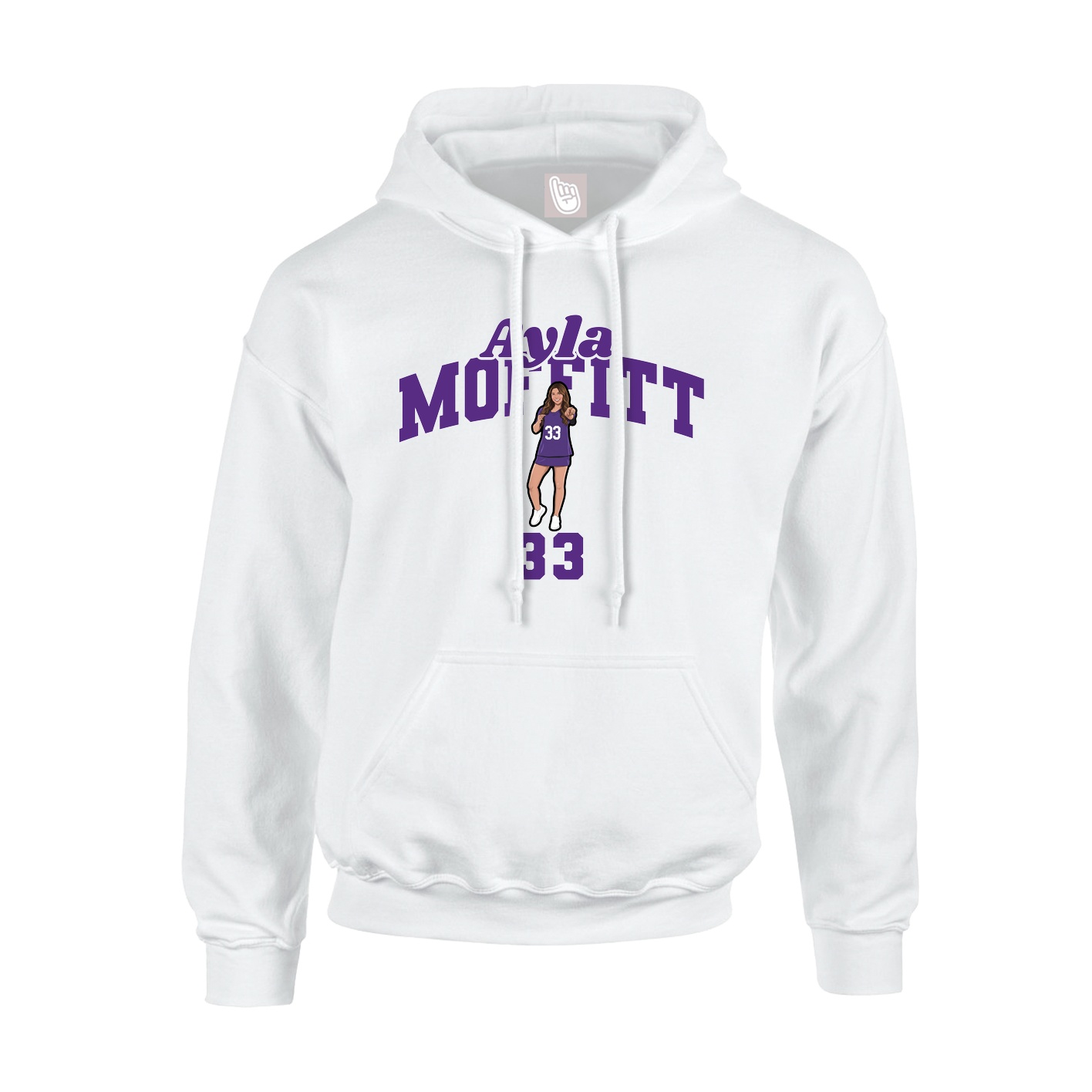 Hoodie — Signature Arch in White