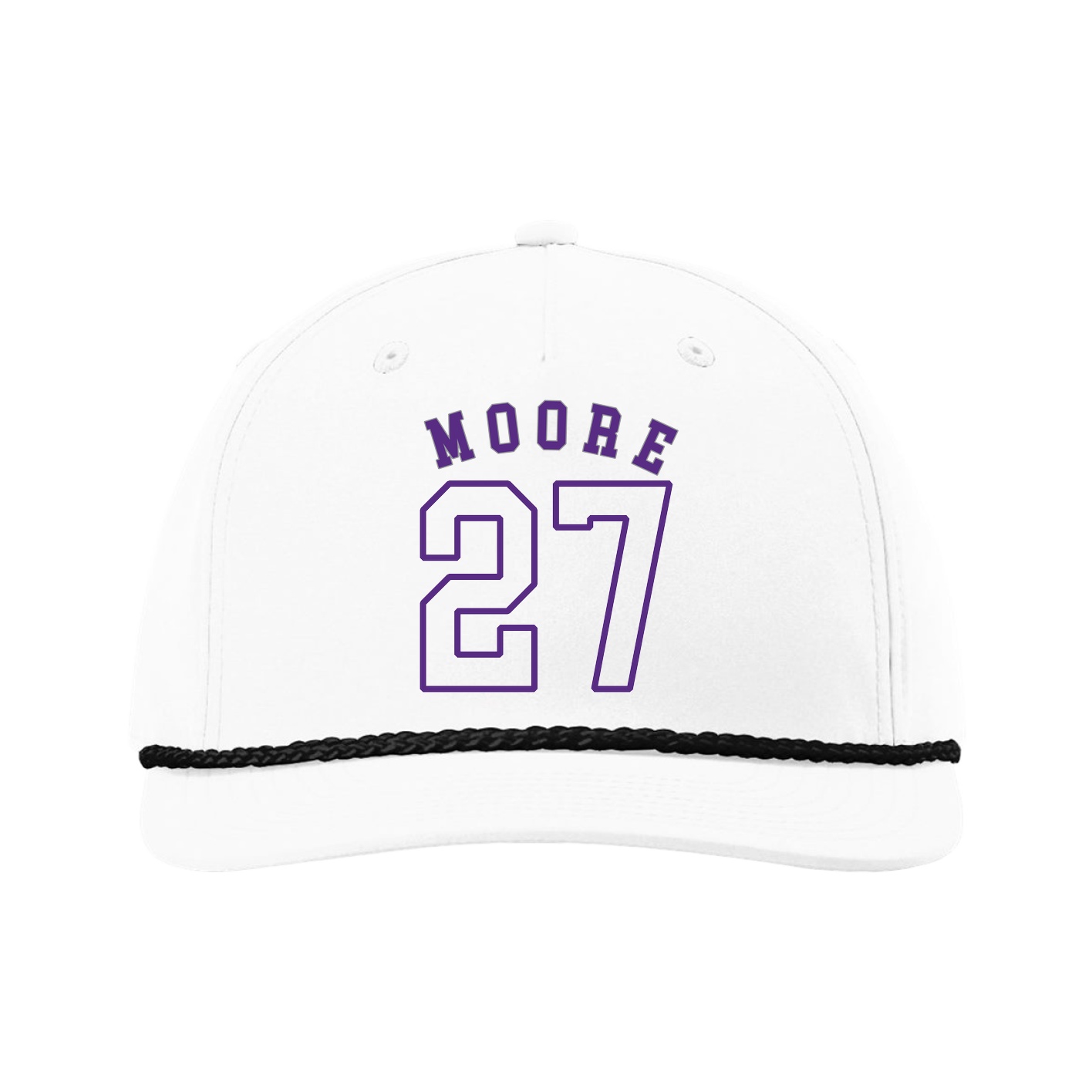 Five-Panel Classic Rope Cap — Shirsey Arch in White