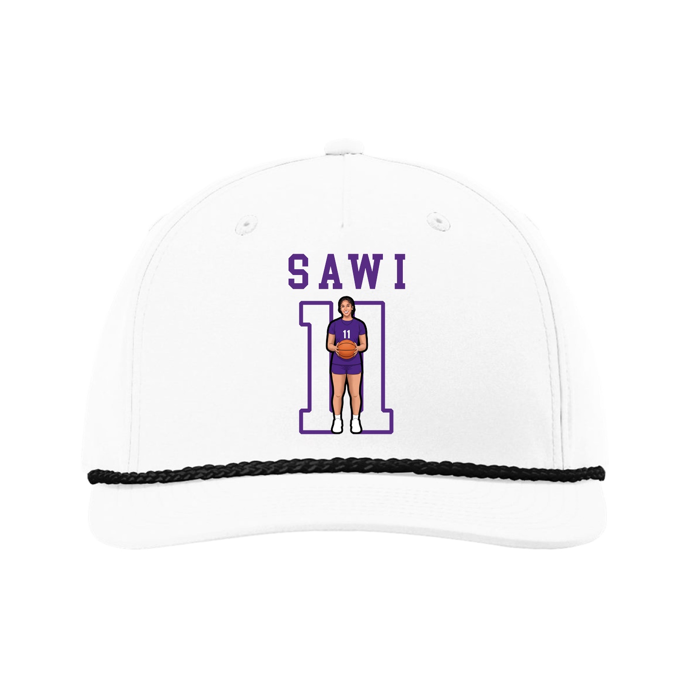 Five-Panel Classic Rope Cap — Shirsey in White