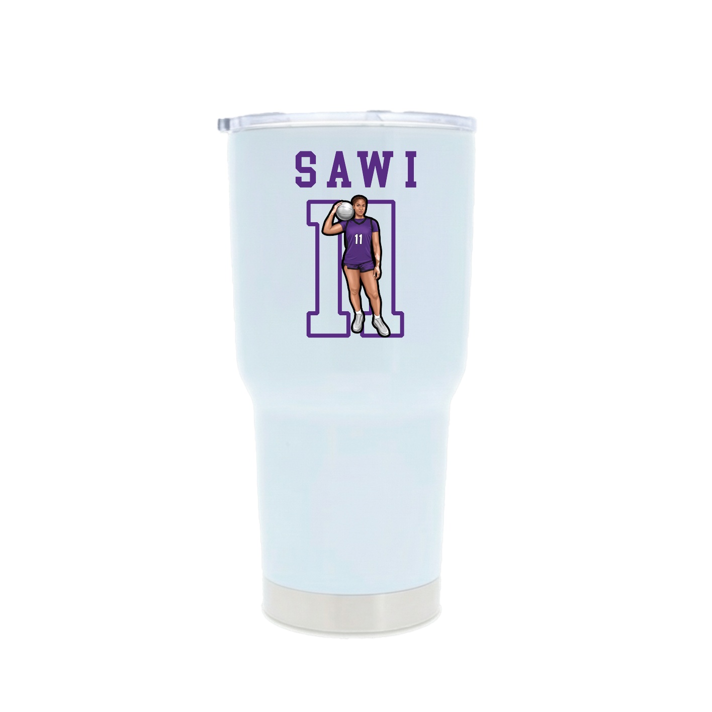 30oz Stainless Steel Tumbler — Shirsey in White