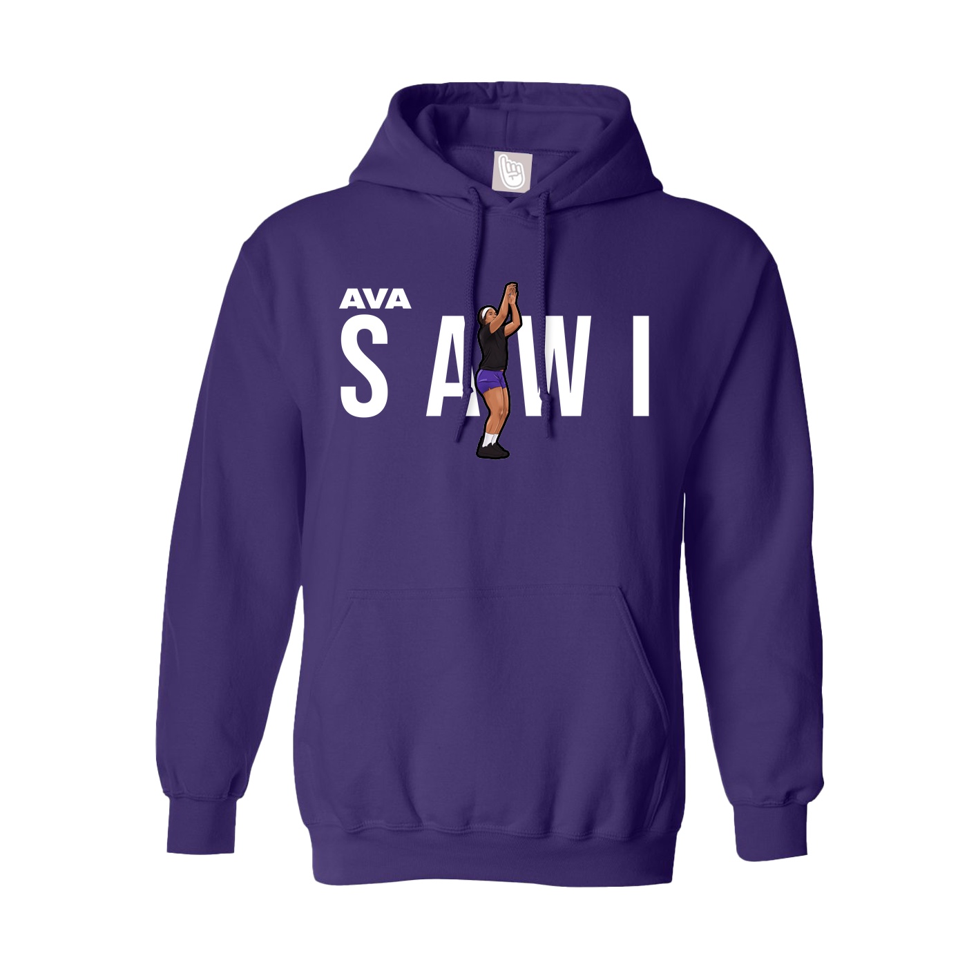 Hoodie — Player Name in Purple