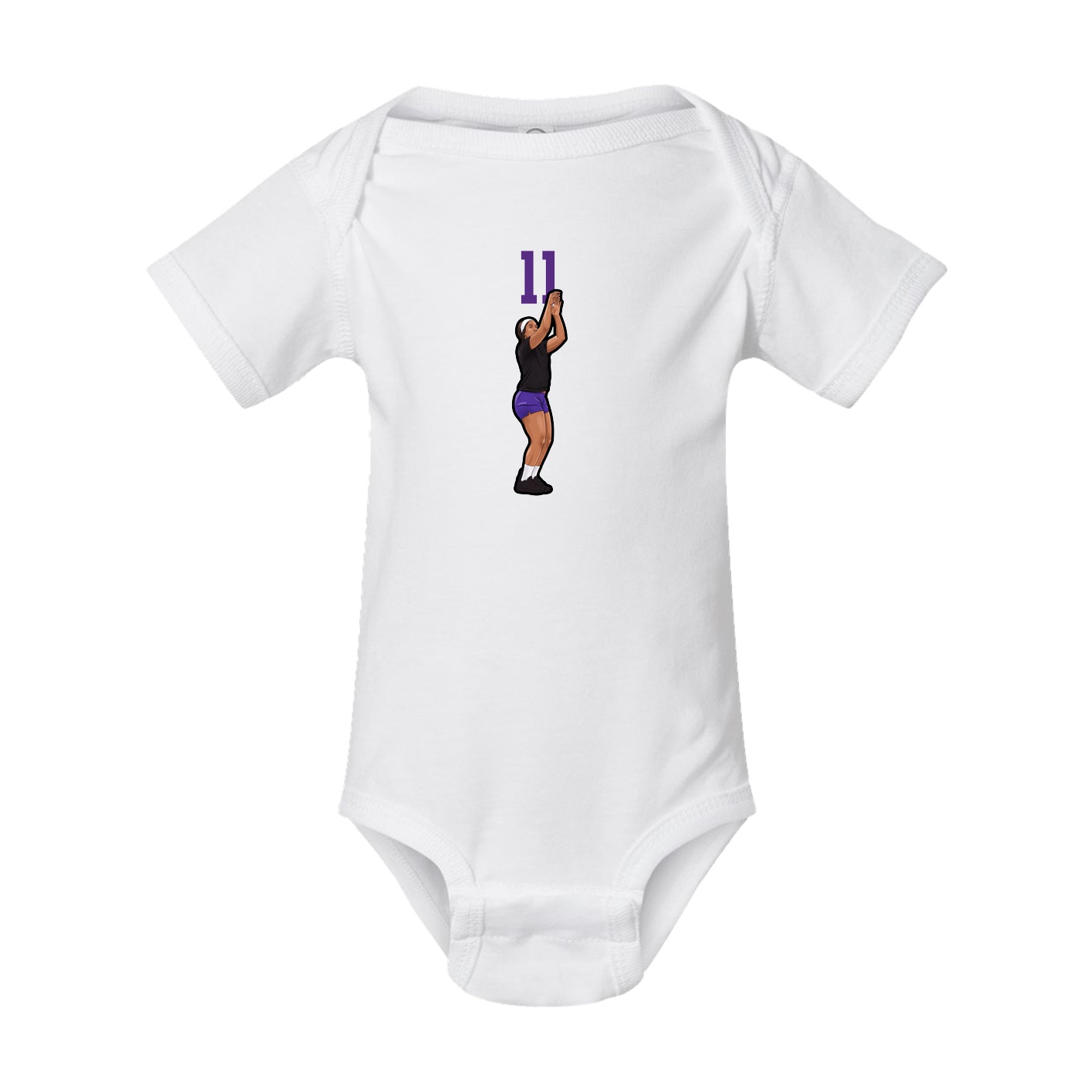 Baby Onesie — Number Top in White