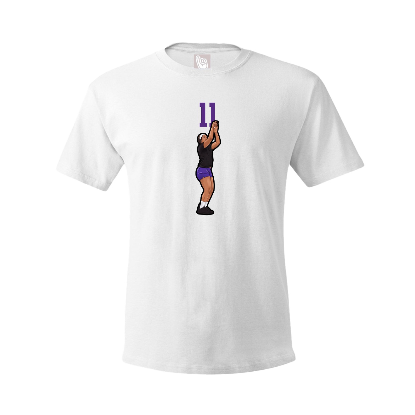 Youth Tee — Number Top in White
