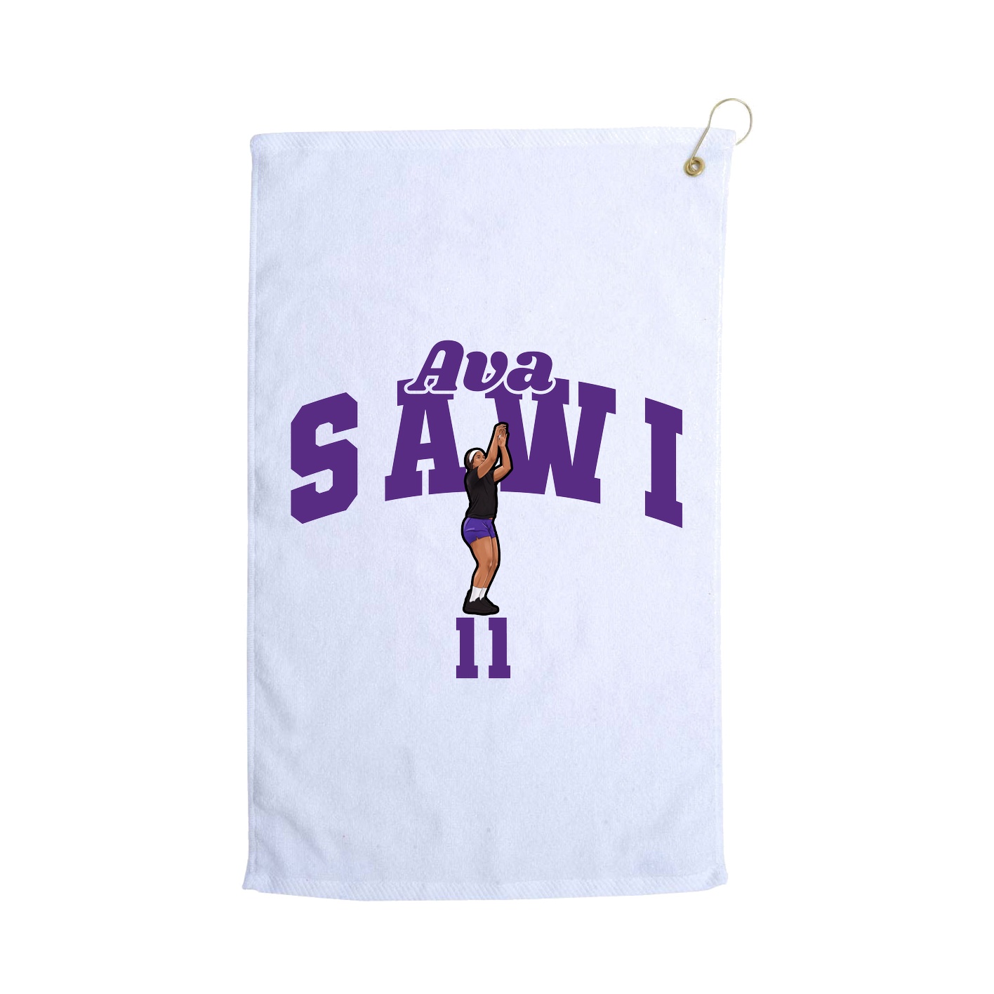 Golf Towel — Signature Arch in White
