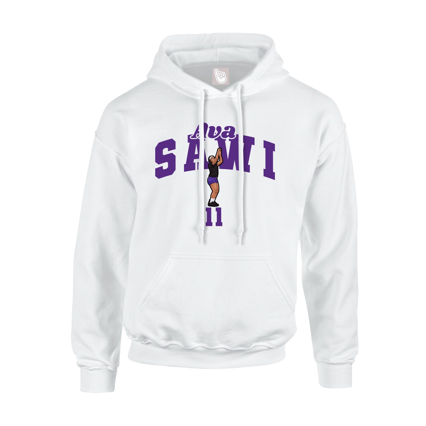 Youth Hoodie — Signature Arch in White