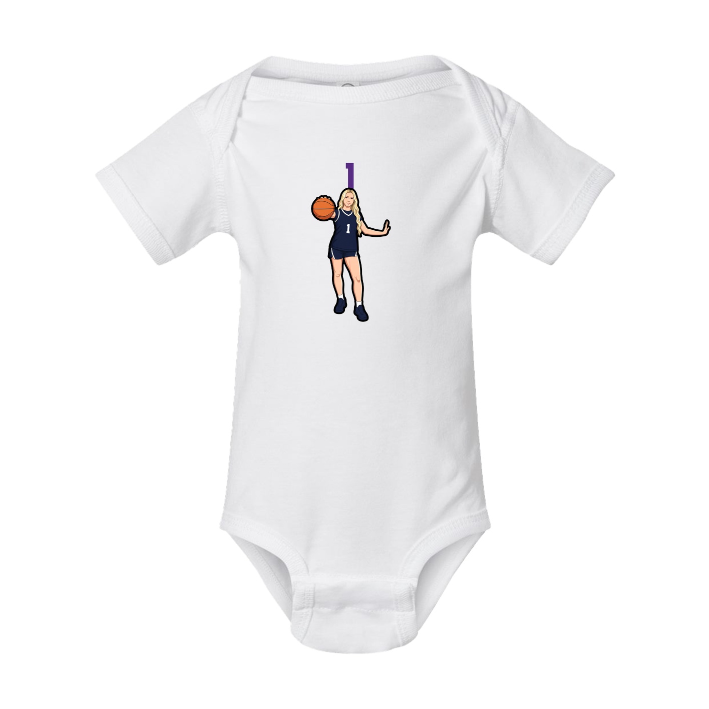Baby Onesie — Number Top in White