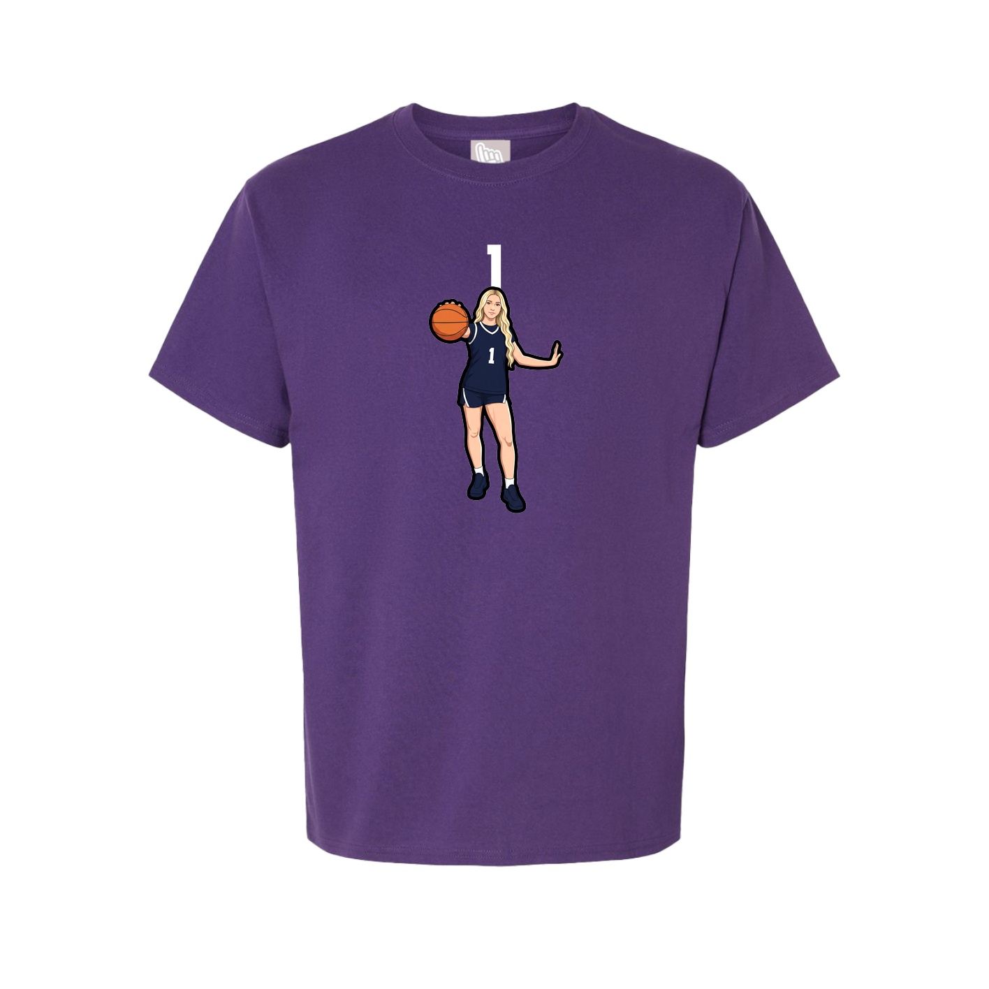 Youth Tee — Number Top in Purple