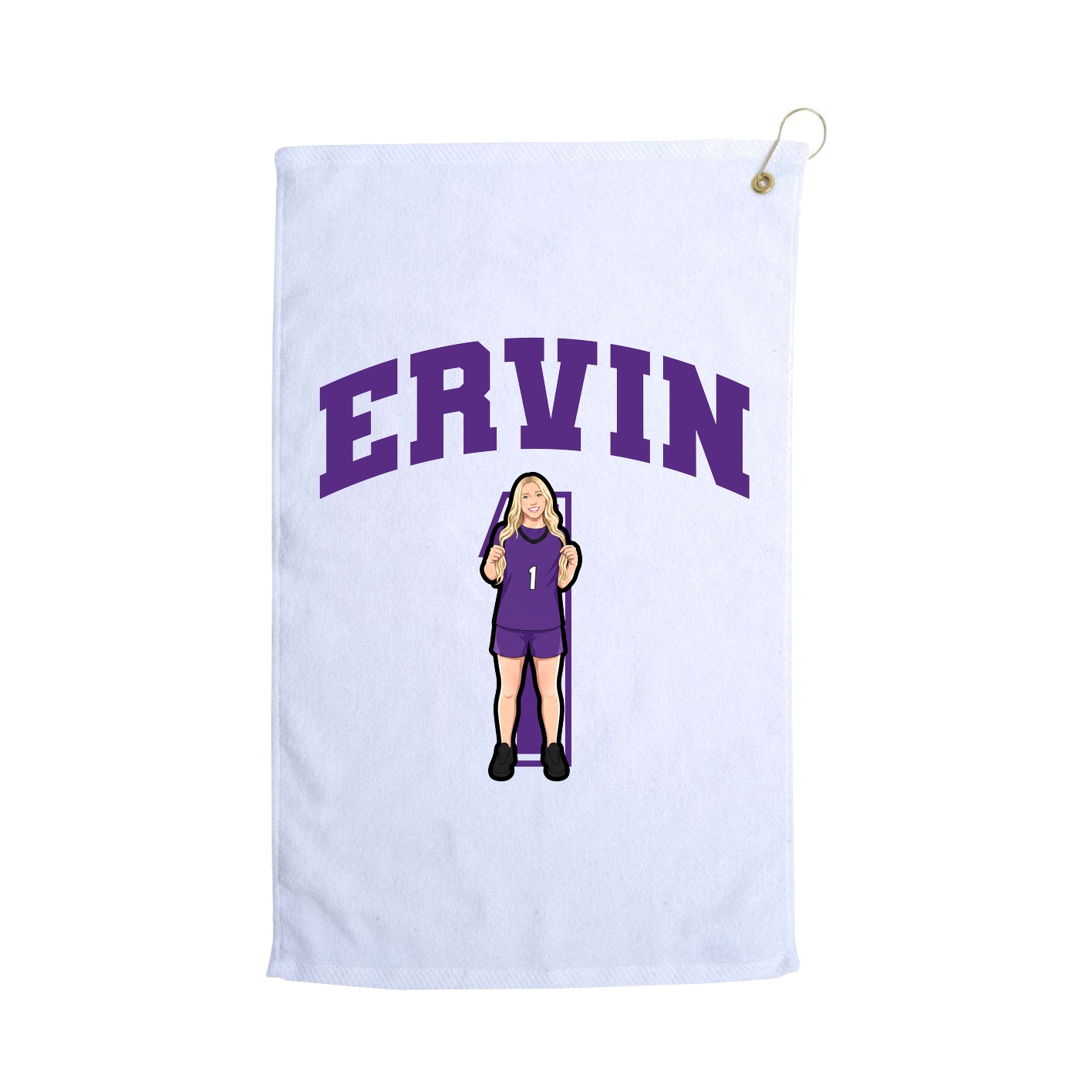 Golf Towel — Number in White