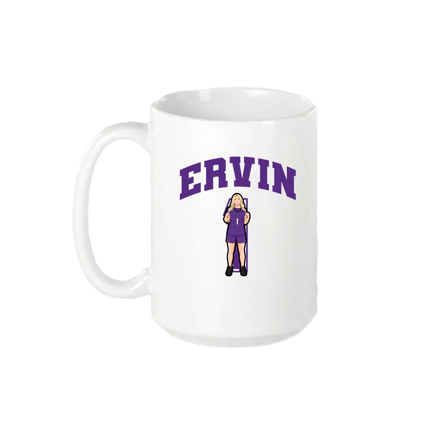 15oz Coffee Mug — Number in White