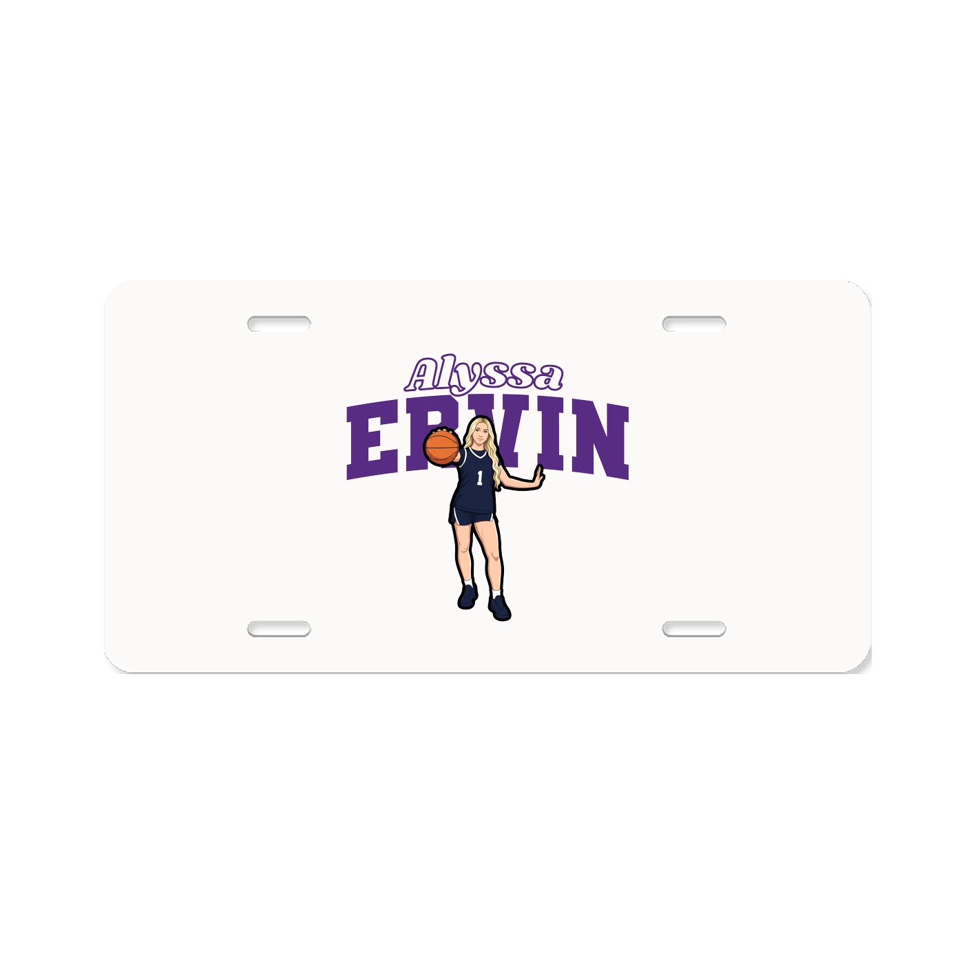 License Plate — Name Arch in Classic