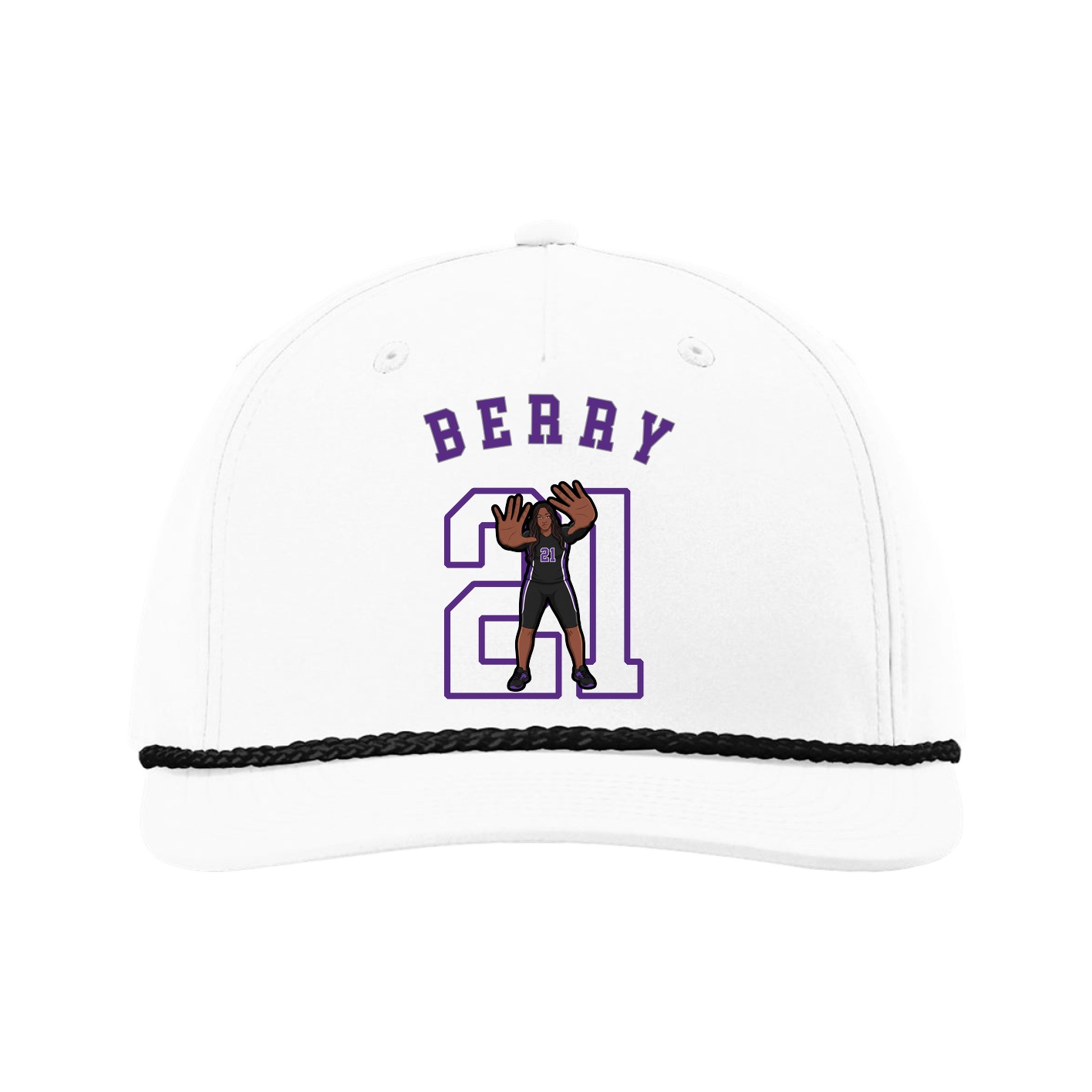 Five-Panel Classic Rope Cap — Shirsey Arch in White