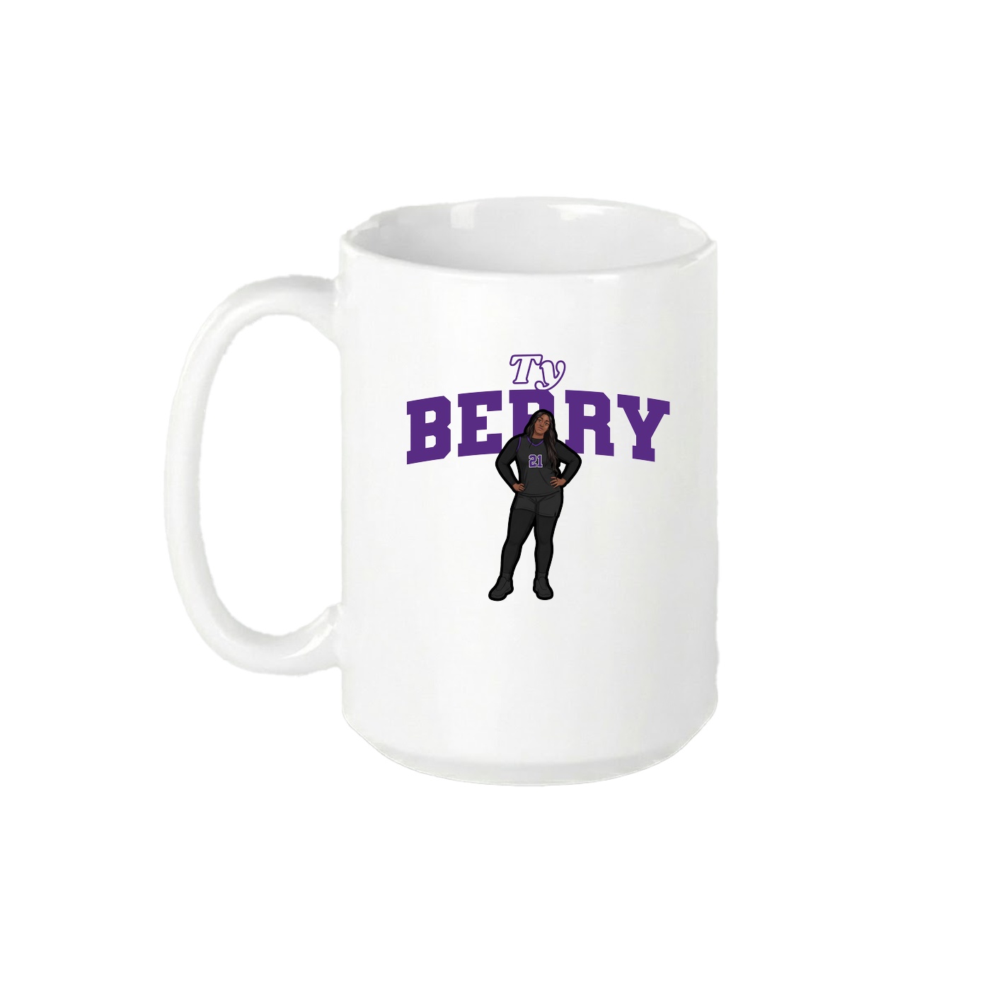 15oz Coffee Mug — Name Arch in White