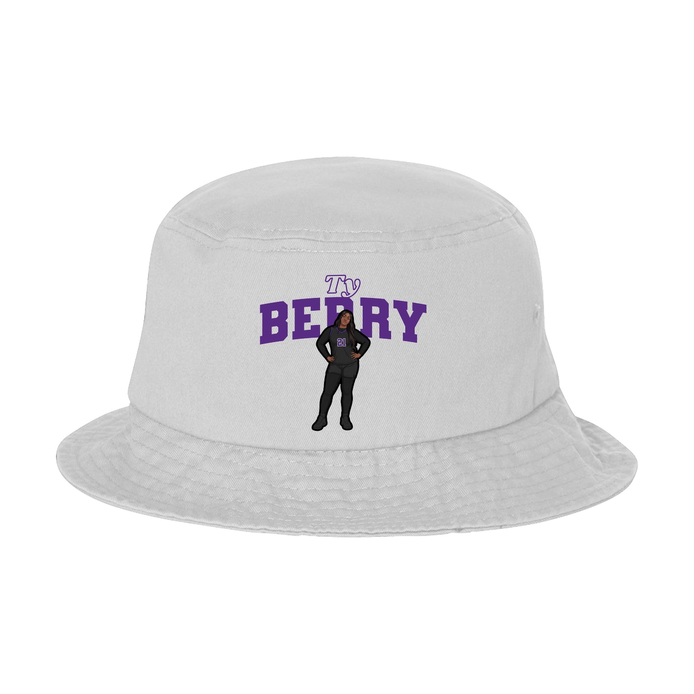 Bucket Cap — Name Arch in White