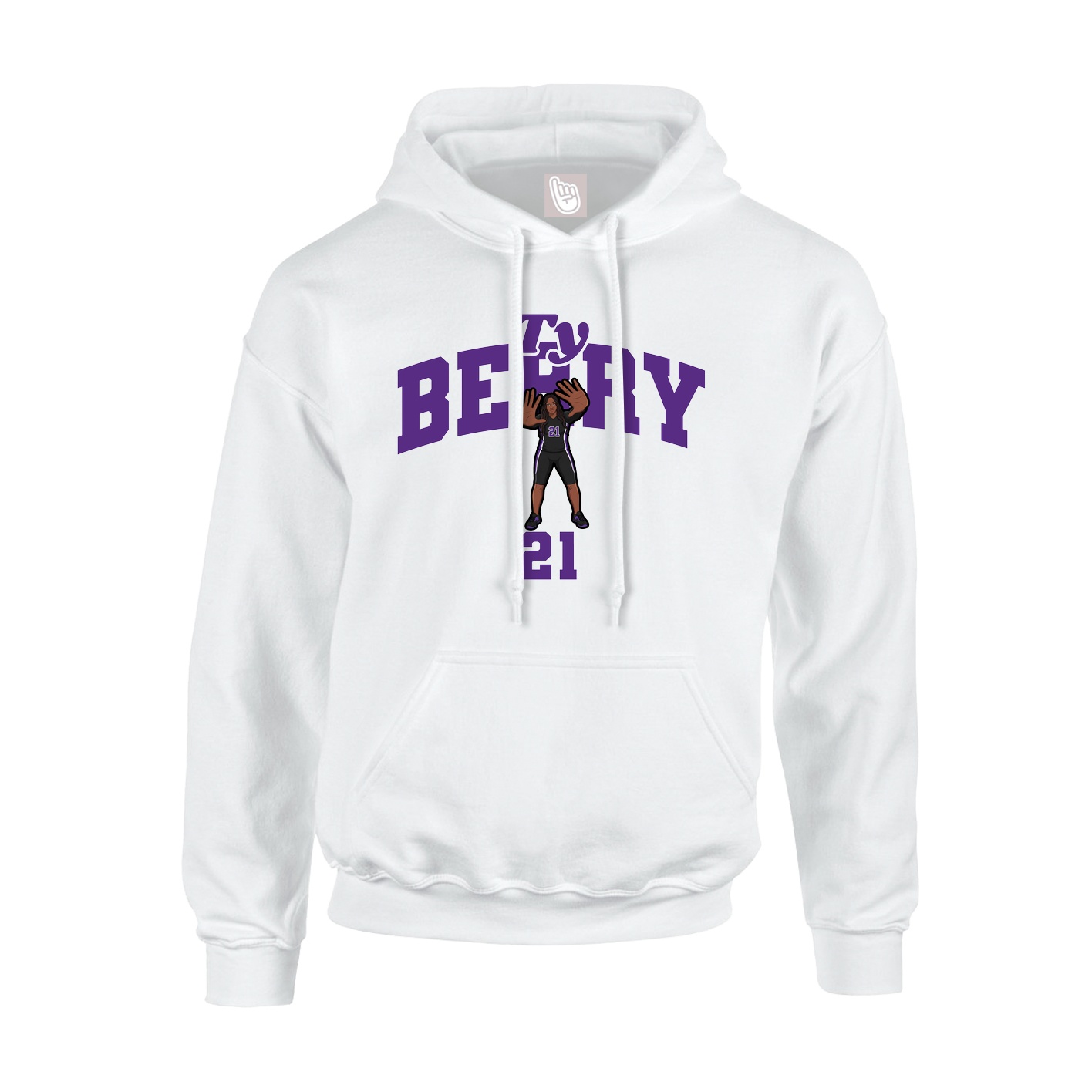 Youth Hoodie — Signature Arch in White