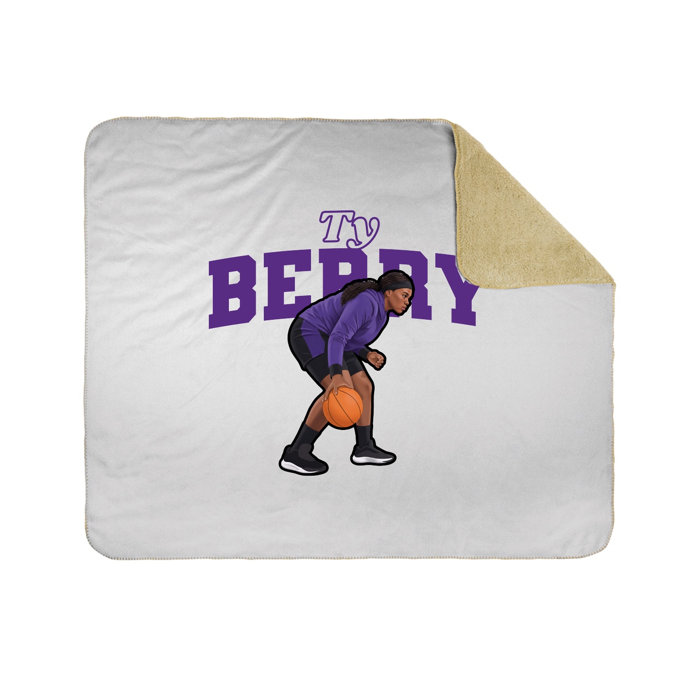 Throw Blanket — Name Arch in White