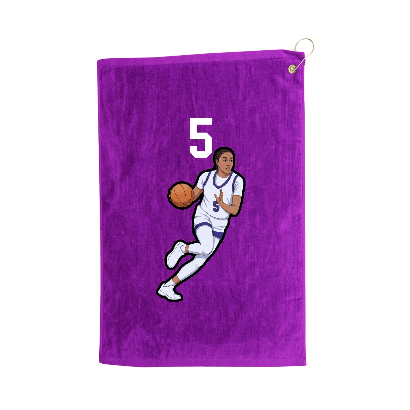 Golf Towel — Number Top in Purple