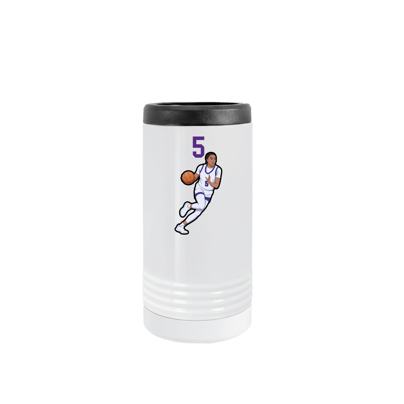 Slim Beverage Holder — Number Top in White