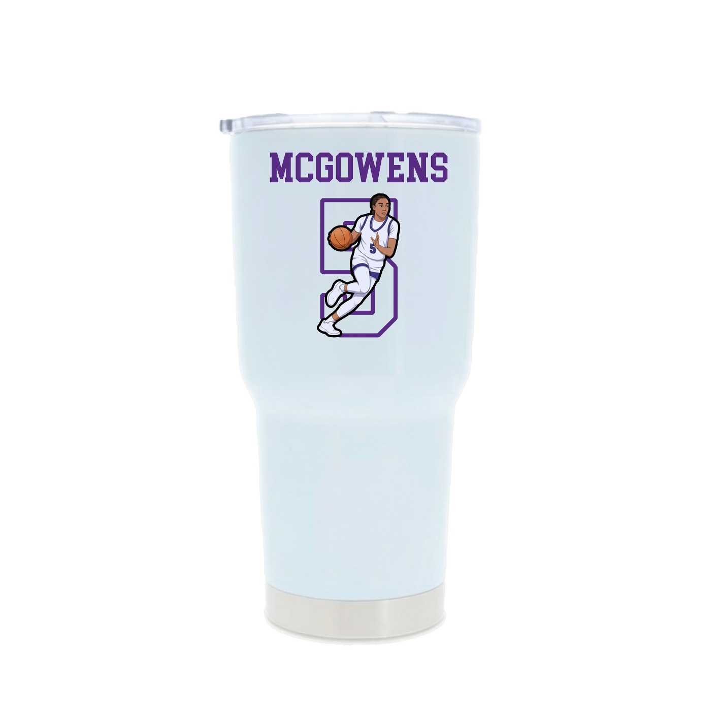 30oz Stainless Steel Tumbler — Shirsey in White