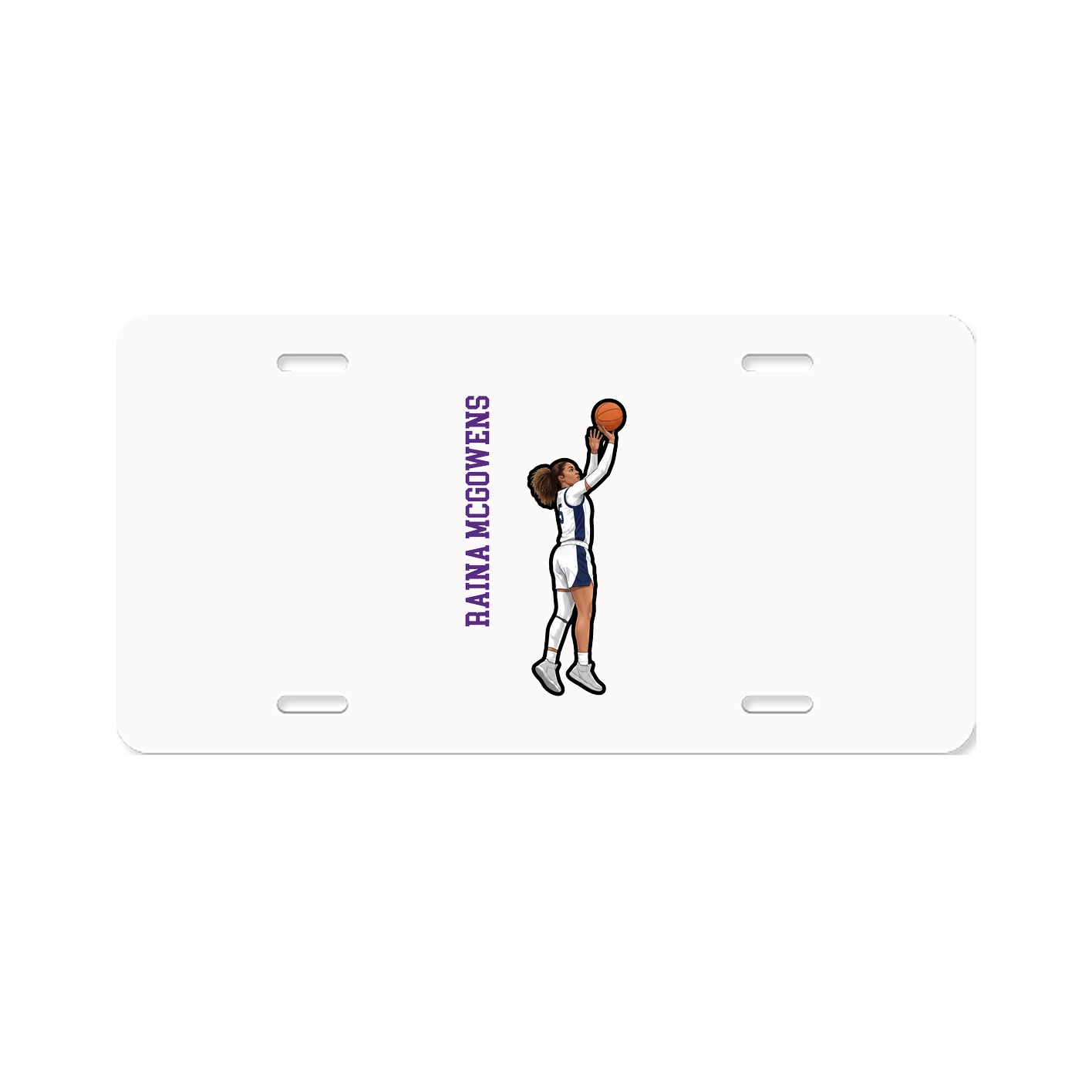 License Plate — Name Vertical in Classic