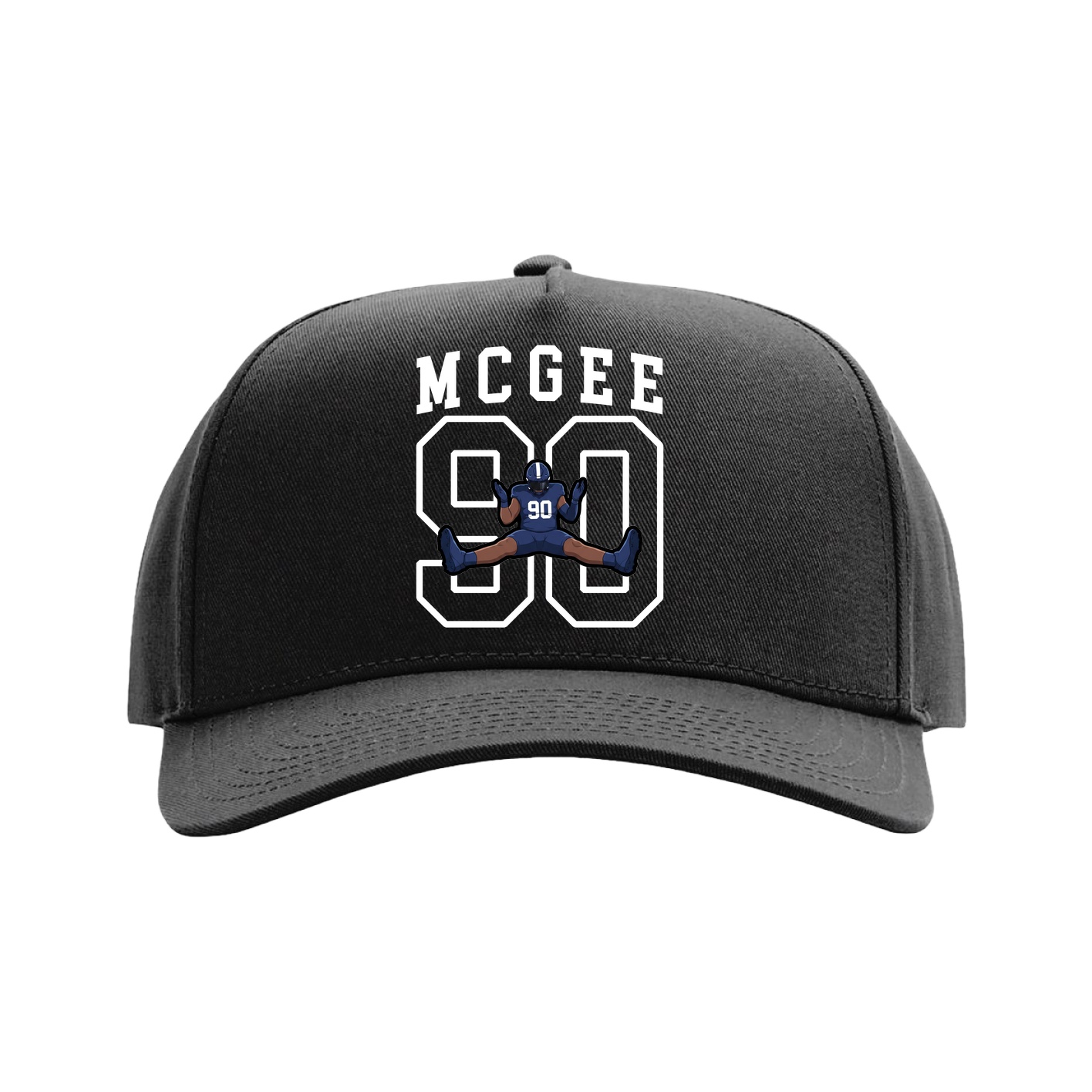 Full Fabric Five-Panel Champ Cap — Shirsey in Black