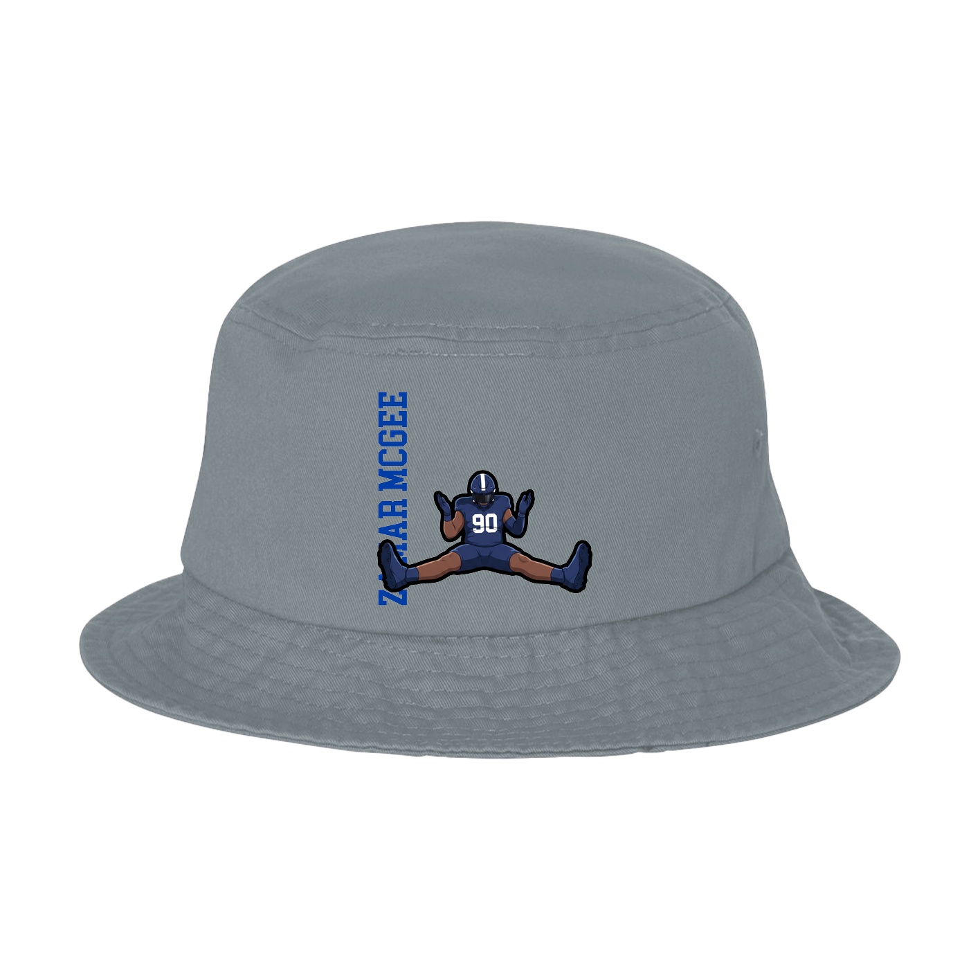 Bucket Cap — Name Vertical in Grey