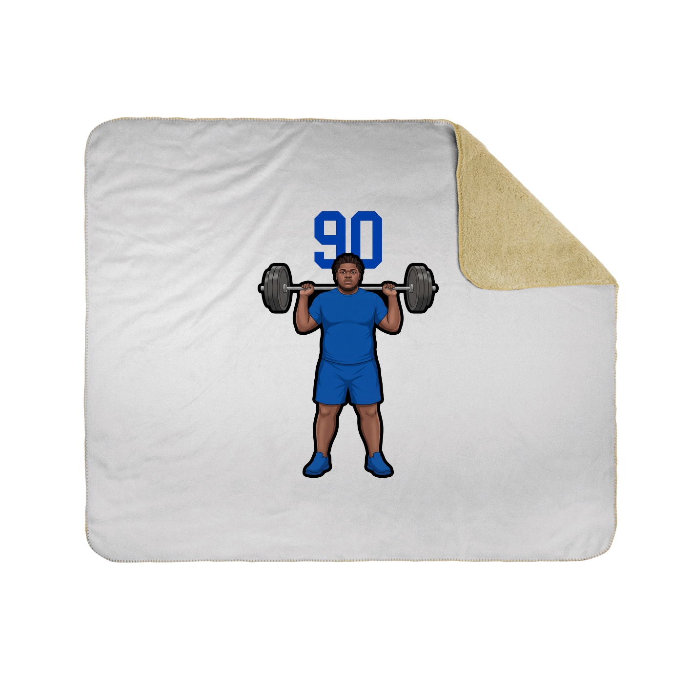 Throw Blanket — Number Top in White