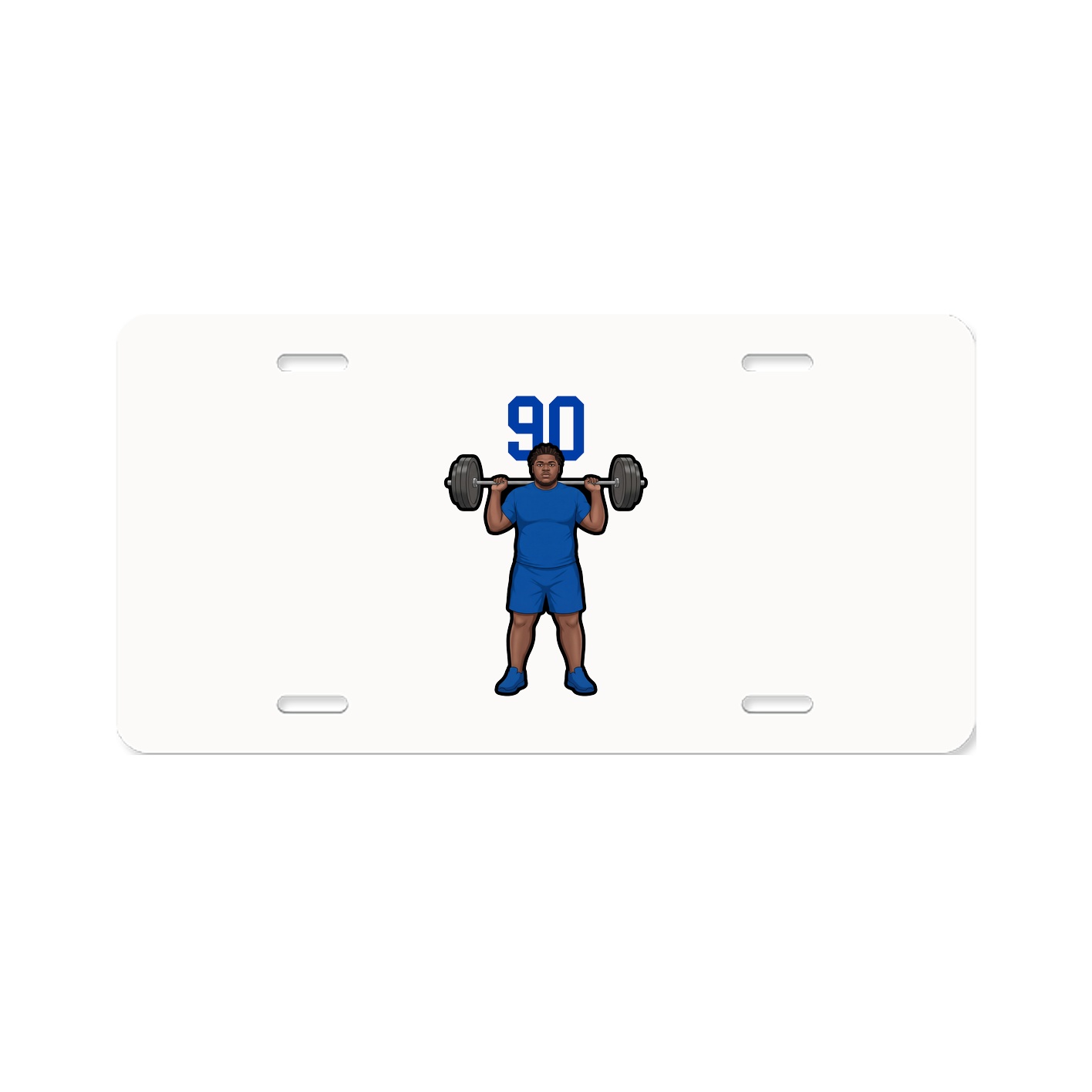 License Plate — Number Top in Classic