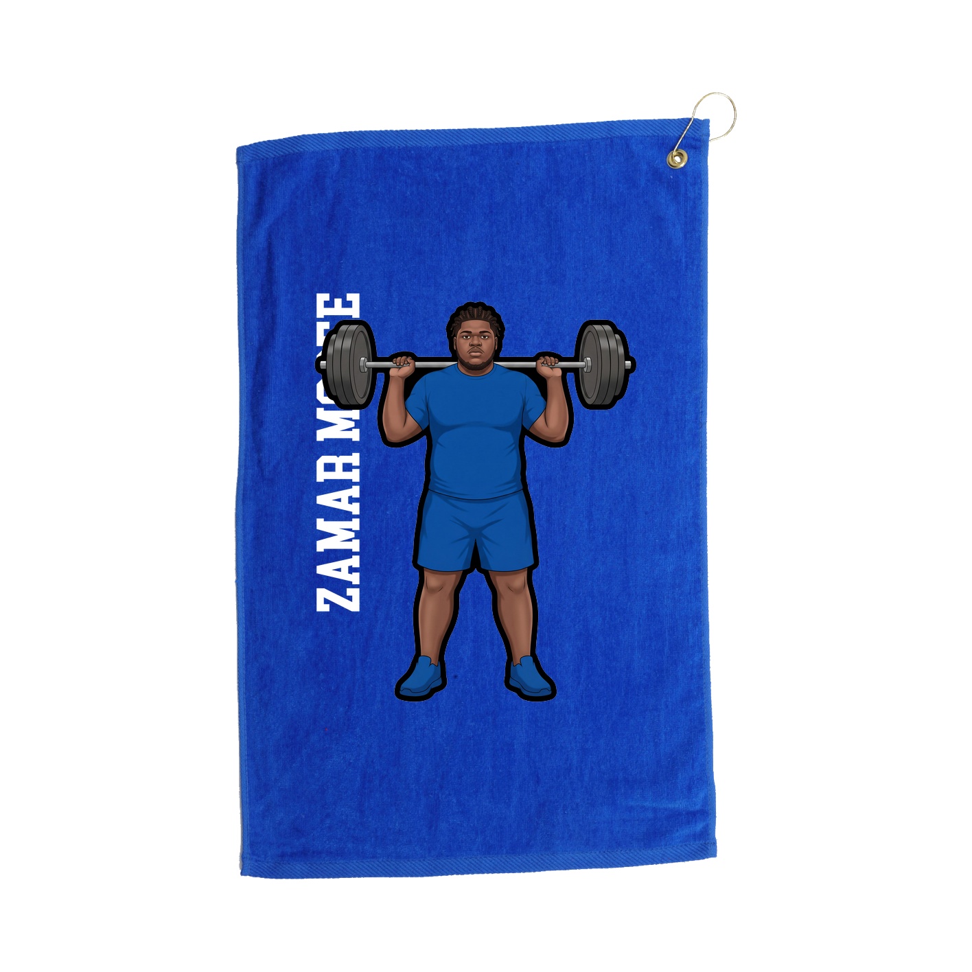 Golf Towel — Name Vertical in Royal