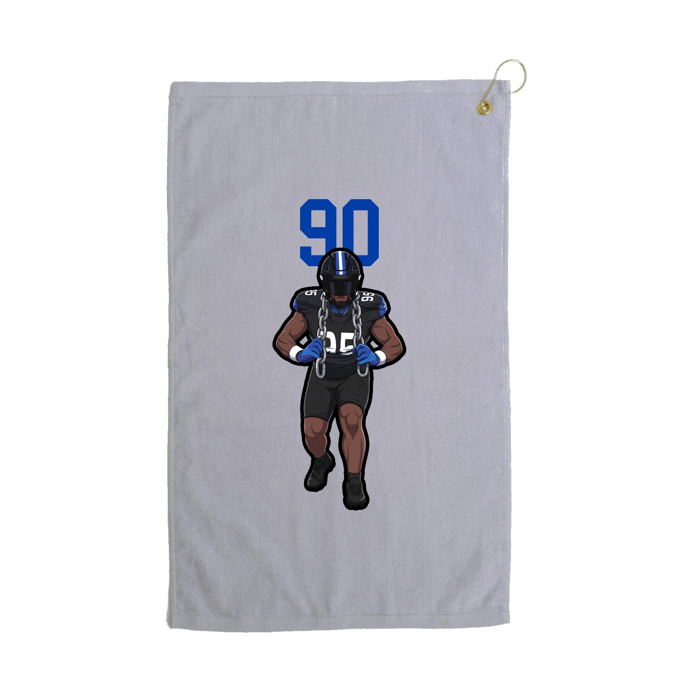 Golf Towel — Number Top in Grey