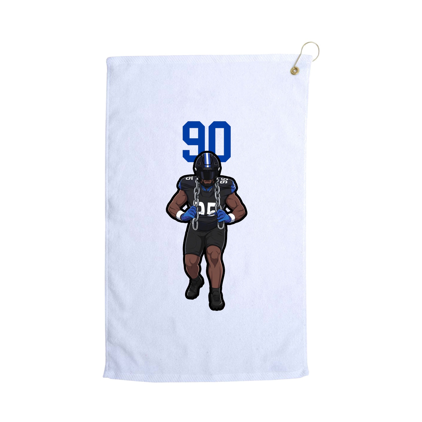 Golf Towel — Number Top in White